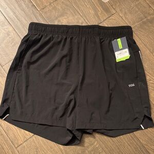 DSG Men's Athletic Black Shorts Running with Brief
